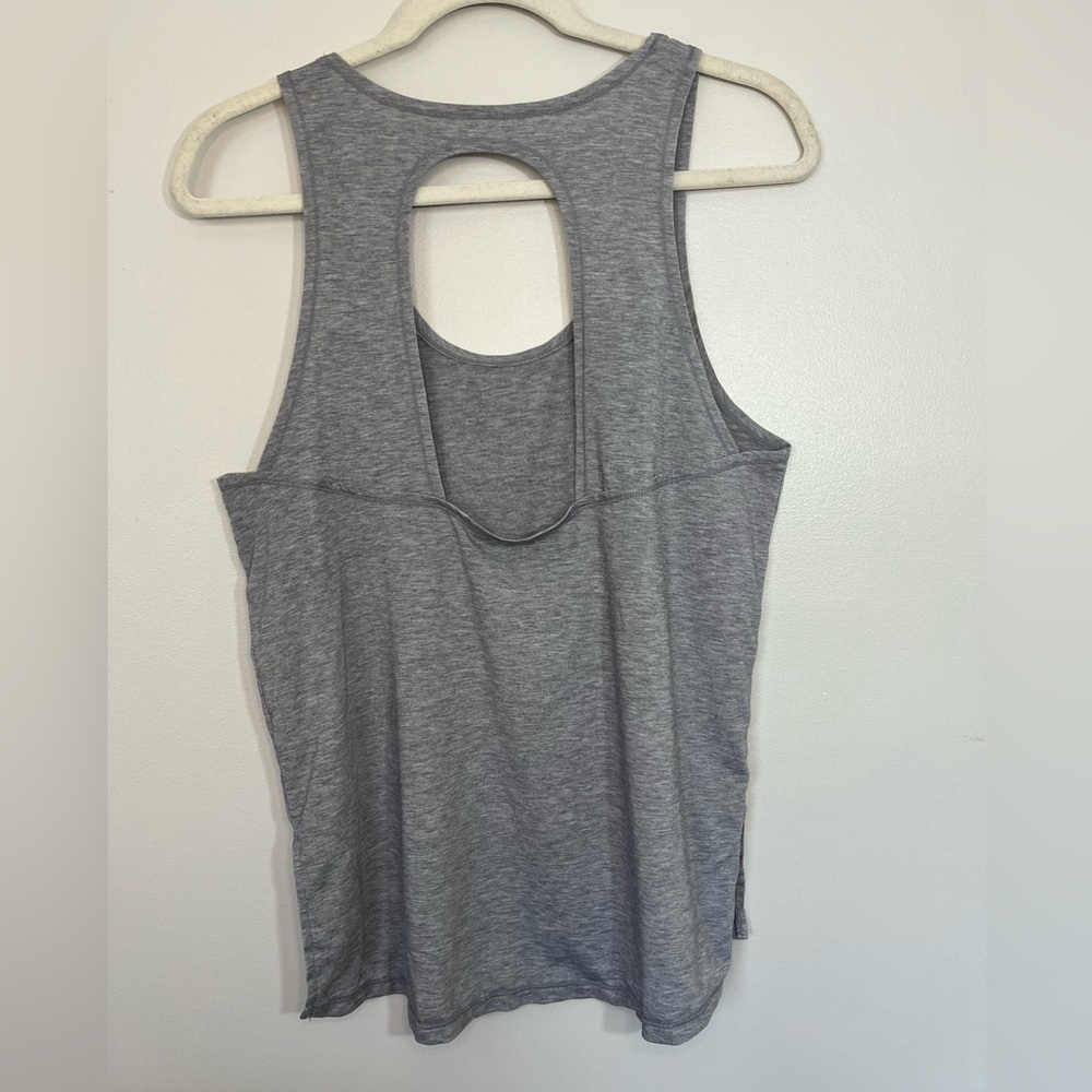 Athleta Women’s Gray Oversized Open Back Tank Top Size S Activewear Yoga - Picture 2 of 9